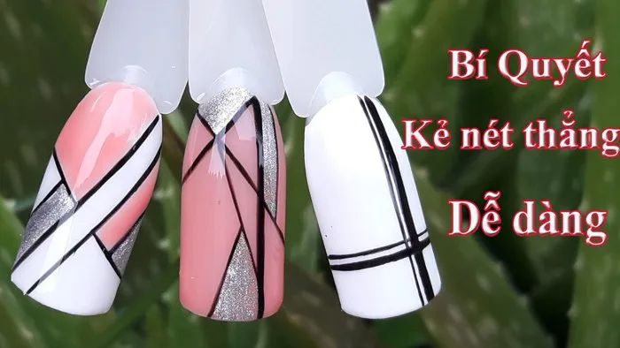Hướng kẻ đường thẳng cho người mới học nail - Mẫu nail hay ứng dụng vào làm  thực tế