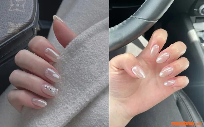 10 Mẫu Nail Tráng Gương Ngọc Trai Sang Trọng Và Đẳng Cấp Nhất