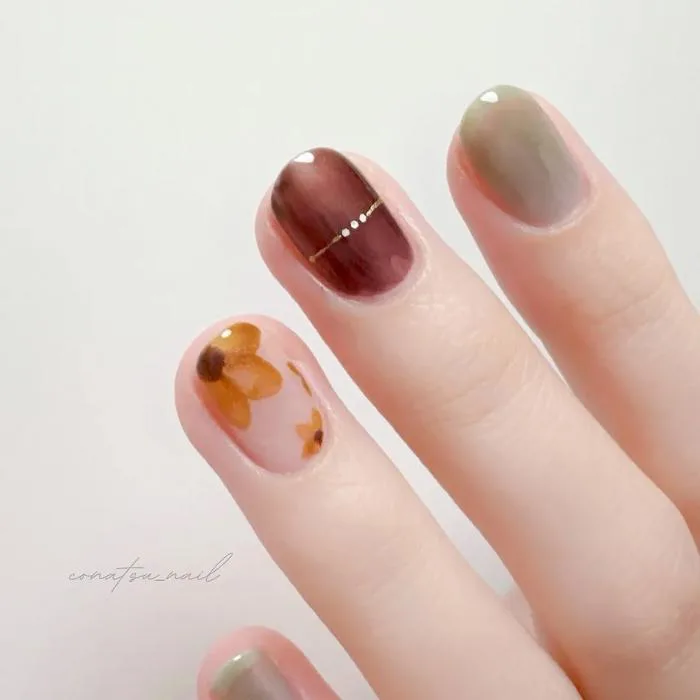 Mẫu nail mùa Thu dành riêng cho móng ngắn năm 2025 | ELLE