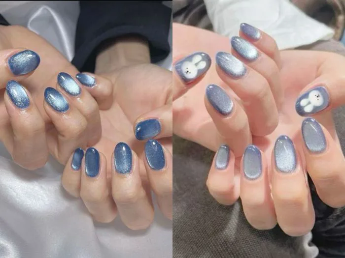 20+ mẫu nail màu xanh dương nhạt xinh xắn, siêu cuốn hút