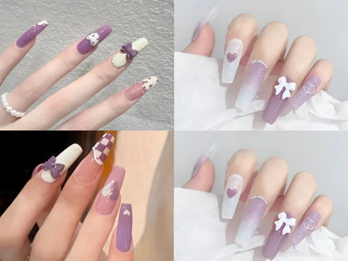 Top 20+ mẫu nail đính nơ đẹp, nữ tính và cực dễ thương