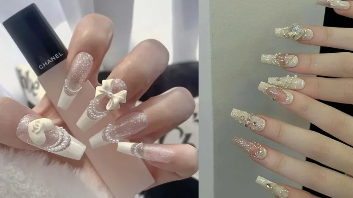 100+ mẫu nail đính nơ đẹp xinh khiến đối phương đổ gục