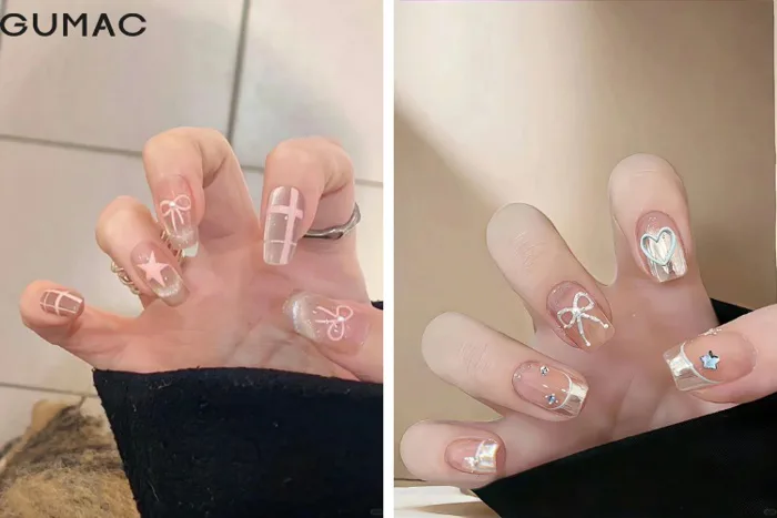Mẫu nail nơ XINH XẮN DỄ THƯƠNG dễ phối đồ cho các nàng