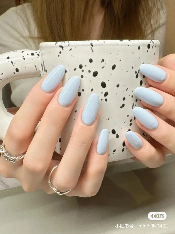 99+ Mẫu Nail Màu Xanh Dương Nhạt Nhẹ Nhàng, Xinh Xắn HOT TREND