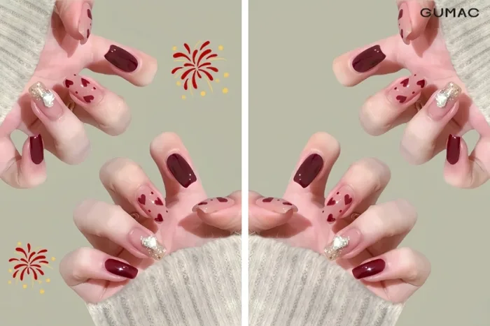 13+ Mẫu nail trái tim SIÊU XINH và dễ thương cho bạn gái