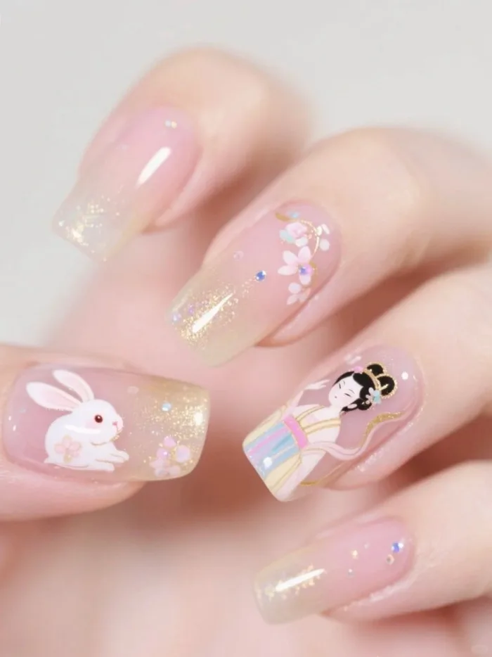 Mách nàng 101+ mẫu nail Trung thu xinh lung linh đón Tết đoàn viên