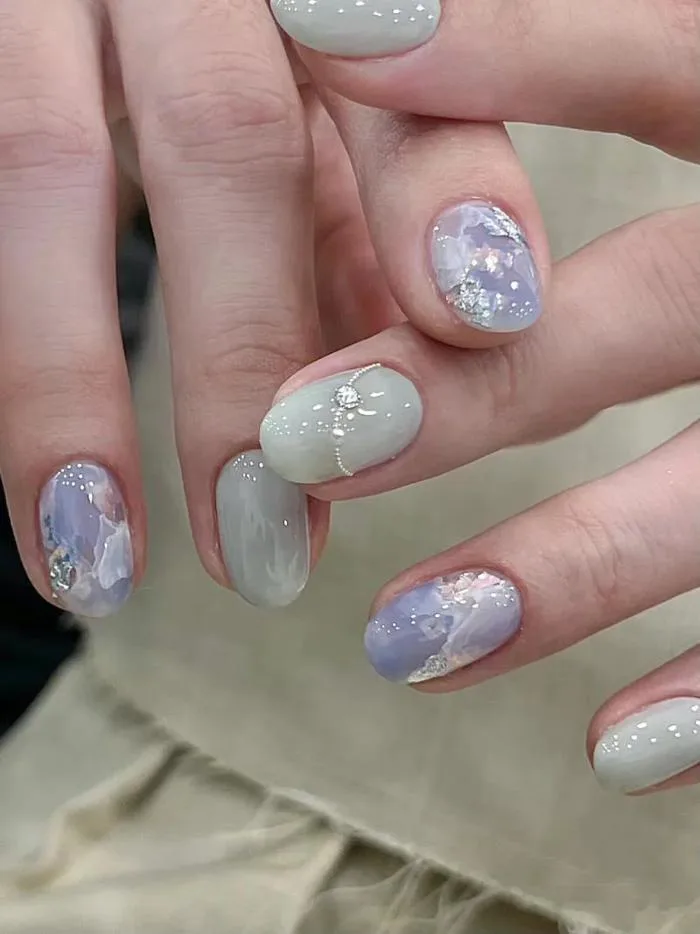 99+ Mẫu nail vân đá đẹp, nịnh da, hot trend cho nàng thu đông 2026