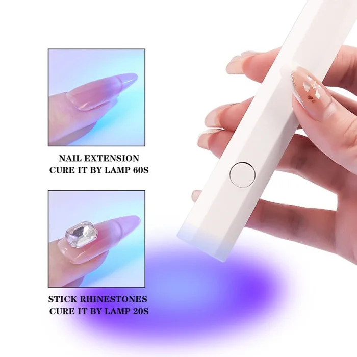 Máy hơ gel mini 1 ngón tích điện, bút hơ gel móng cầm tay