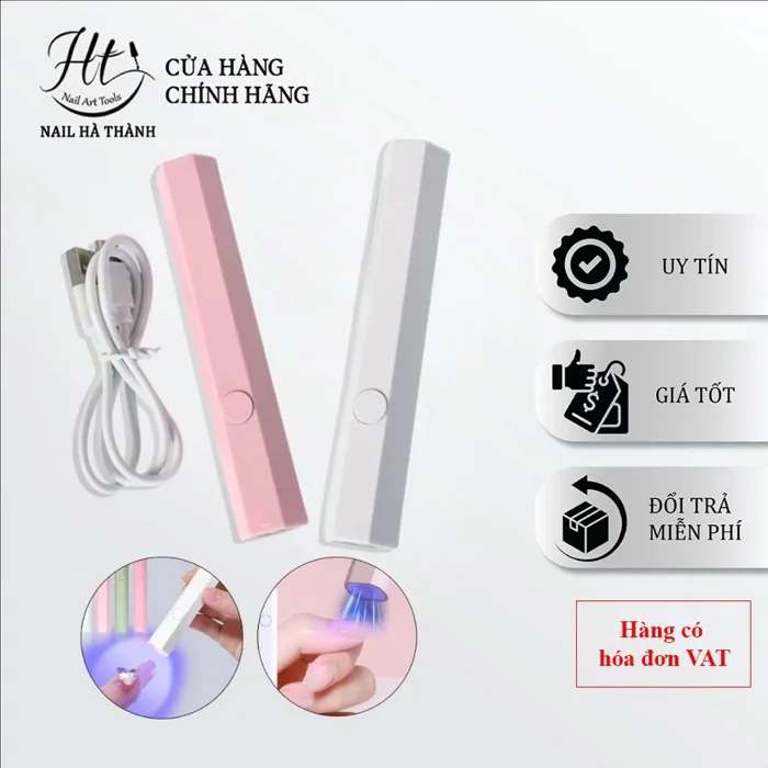 Bút hơ gel mini 1 ngón tay tích điện, máy hơ mini gel móng cầm tay tiện lợi