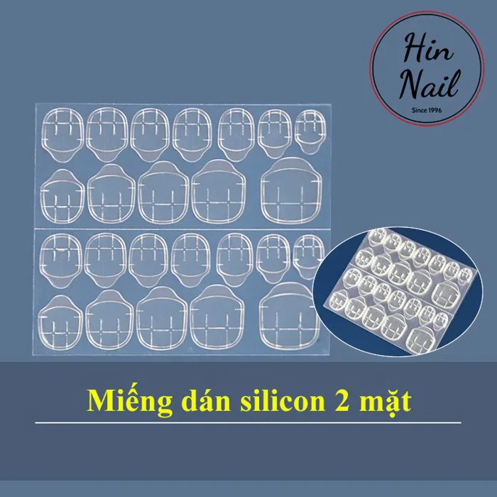 COMBO 10 Tấm dán silicon mặt gắn móng tay giả cao cấp chống nước Hin Nail |  Shopee Việt Nam