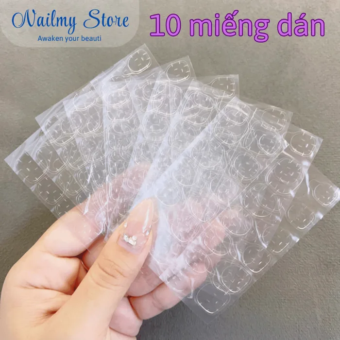 Miếng dán móng tay silicon (10 tấm), miếng dán nailbox 24 miếng nhỏ đủ size