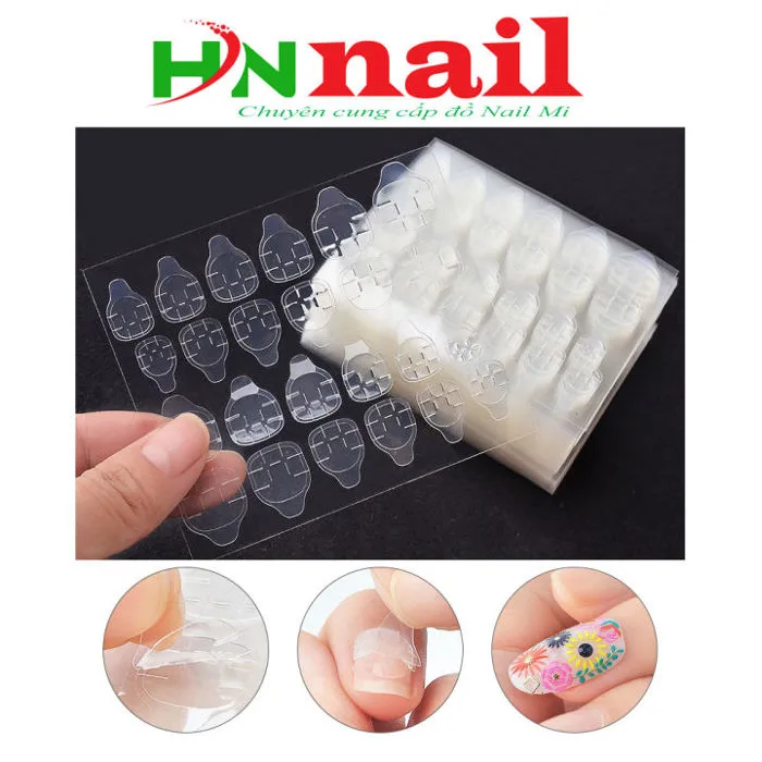 01 Tầm (sét) gồm 24 Miếng Keo dán móng giả bằng silicon trong suốt hỗ trợ  sơn dán móng làm đẹp nail (son móng tay giả) | Lazada Việt Nam