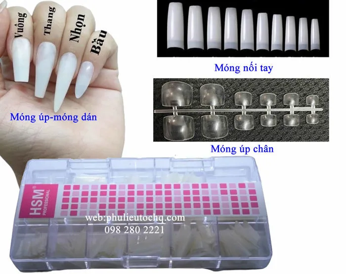 Móng úp, móng dán, móng nối làm nail