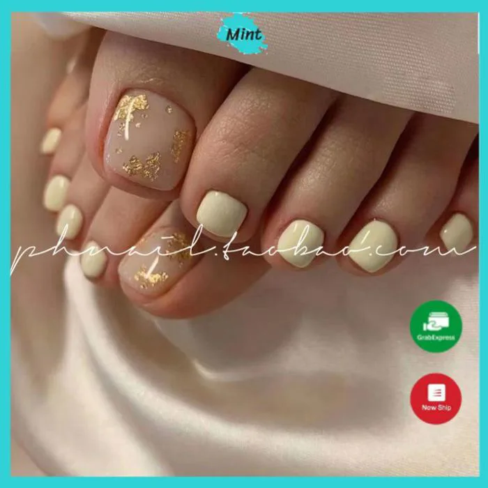 Nail Box Móng Úp Chân Thiết Kế NB69 Nailbox Chân Thủ Công Phối Sơn Sang  Chảnh Nhẹ Nhàng