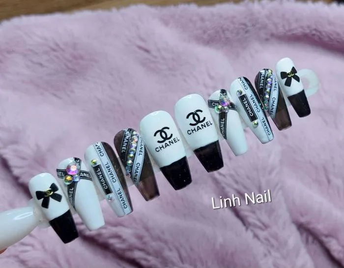 Nail Box Thiết Kế - Nail Box thương hiệu Chanel đính đá | Lazada Việt Nam