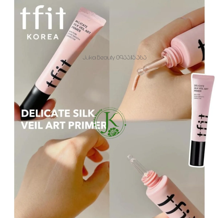 (TẶNG KÈM CỌ) Kem Lót Kiềm Dầu Tfit Delicate Silk Veil Art Primer 30ml
