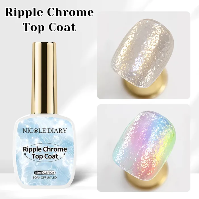 Water Ripple Top Coat Gel Sơn móng tay 3D Bong bóng Gradient Aurora Gel  trong suốt Clear Summer Nail Sealer DIY Làm móng tay 15ml | Shopee Việt Nam