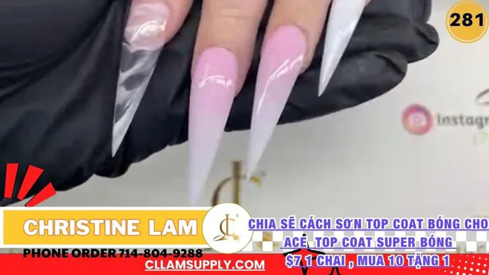 Chia sẽ cách Sơn top coat bóng cho ACE Top coat super bóng $7 1 chai , mua  10 tặng 1