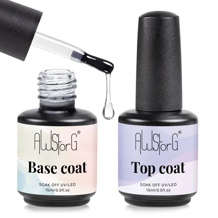 Bộ Gel Sơn Móng Tay Top Coat Base 15ml, Gel Bóng Mờ, Khô Nhanh Bằng UV/LED,  Bền Màu, Dùng Cho Salon & DIY Tại Nhà, Bộ Chăm Sóc Móng Tay | Shopee