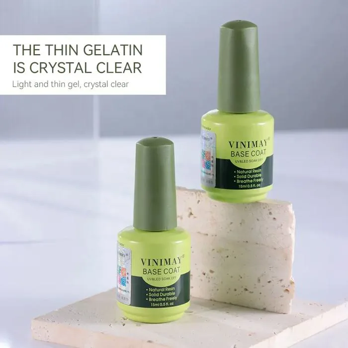 Vinimay Nail Base Coats | Công thức Drying Nhanh & Rubber cho Manicure Bền  và Mạnh
