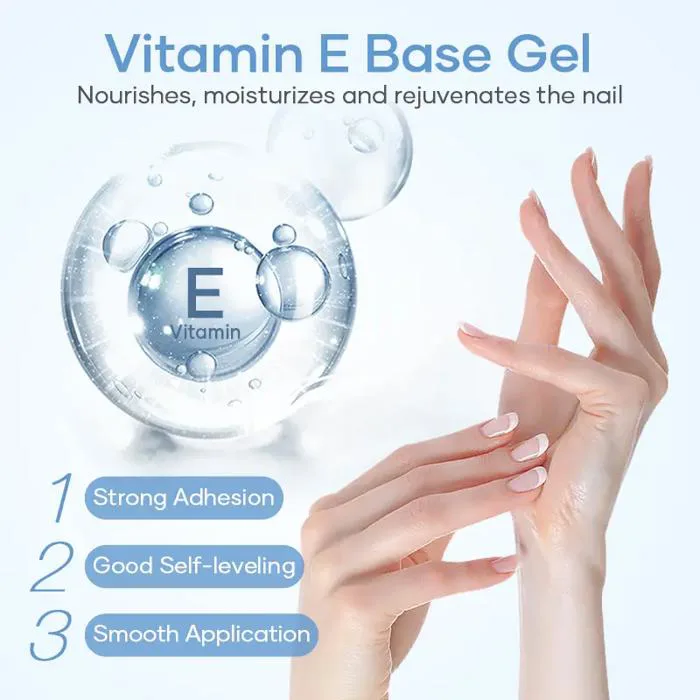Nhãn riêng chuyên nghiệp Vitamin E Base Coat Gel cho móng tay mạnh mẽ, khỏe  mạnh - Missgel