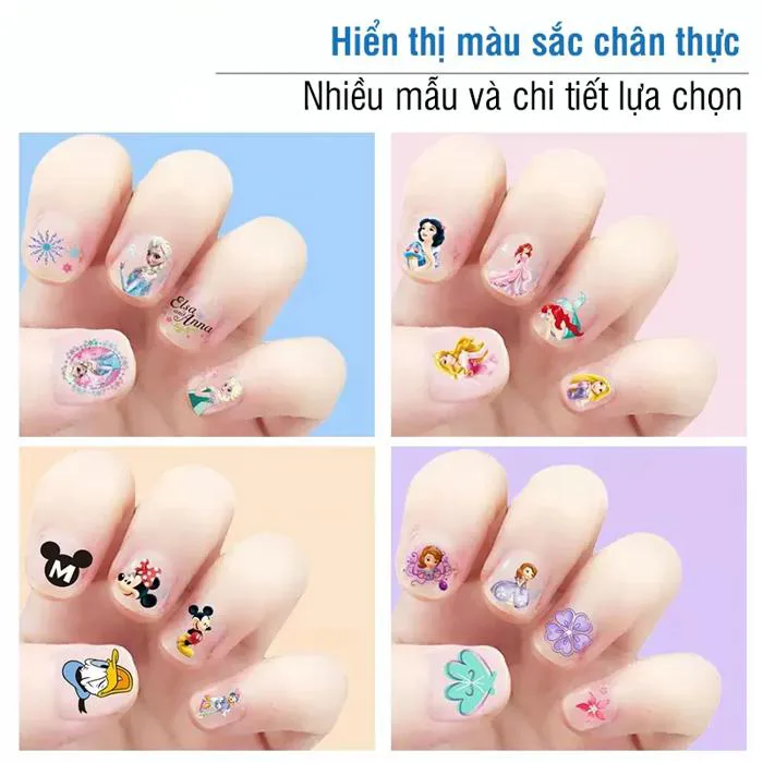 Bộ dán móng tay, ticker 3D cho trẻ em