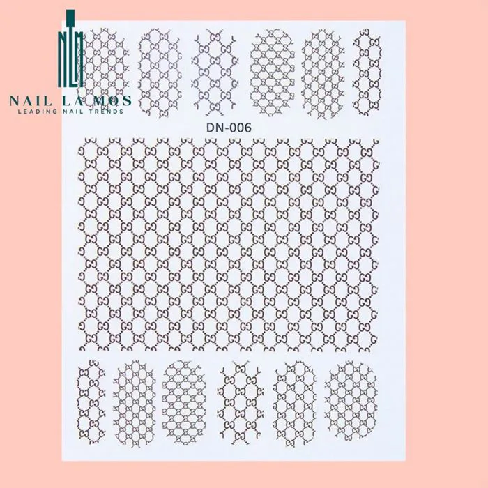 Miếng Dán Móng Tay 3D Nail Sticker Chủ Đề Họa Tiết Các Thương Hiệu (Lẻ 1  Tấm)