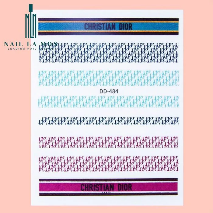 Miếng Dán Móng Tay 3D Nail Sticker Chủ Đề Họa Tiết Các Thương Hiệu (Lẻ 1  Tấm)