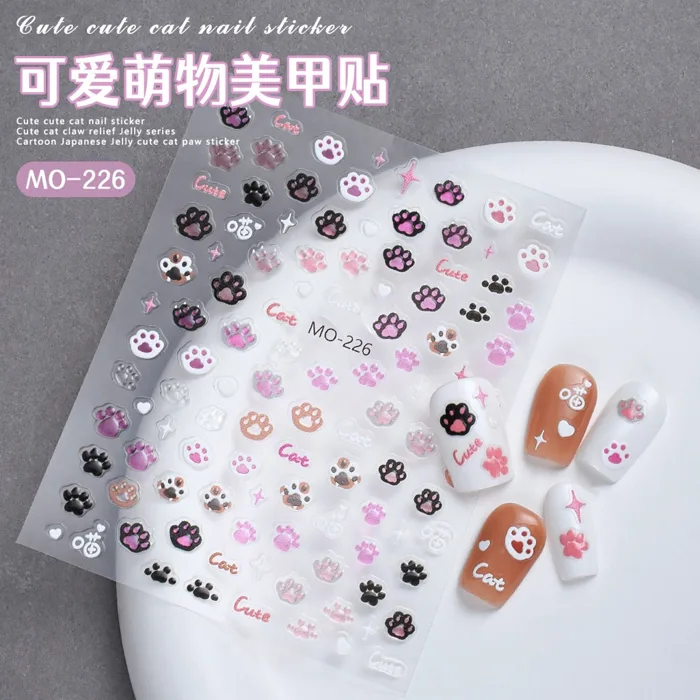 Sticker Dán Móng Tay 3D dập nổi 20 Mẫu Cute Hot Trend - Hình Dán Móng |  Shopee Việt Nam