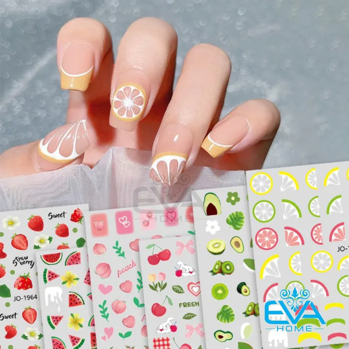 Sticker Dán Móng Tay 3D Dạng Decal Dán Móng Chống Nước Joyful Nails Hoạ  Tiết Trái Cây Nail Art Decal Fruit Sticker JO1963 - JO1968 - Lazada |  Lazada Việt Nam