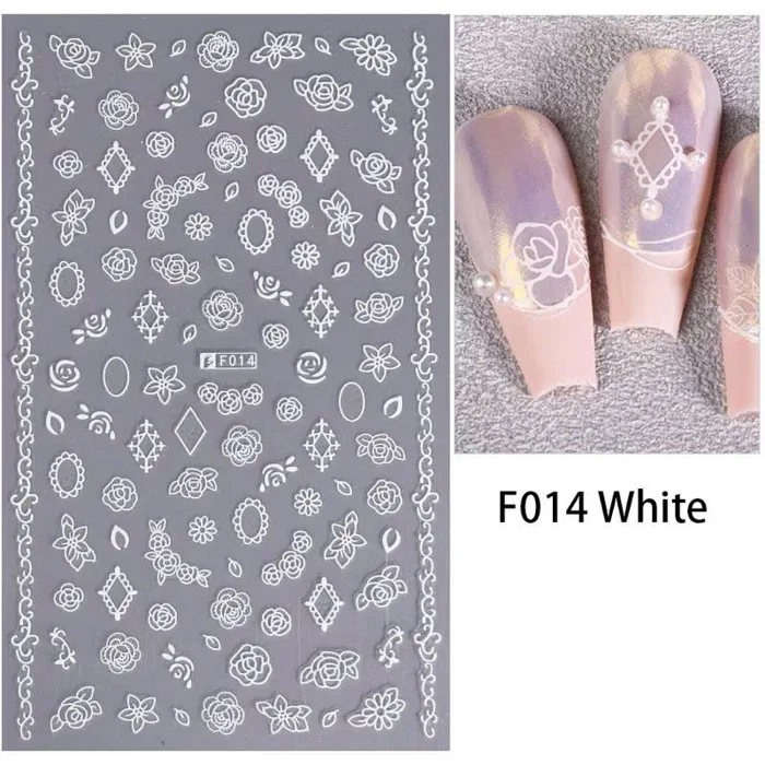 Nhãn Dán Nổi 5D ( Sticker Nail) Trang Trí Móng Tay Hình Hoa,Bướm,phụ kiện  nail
