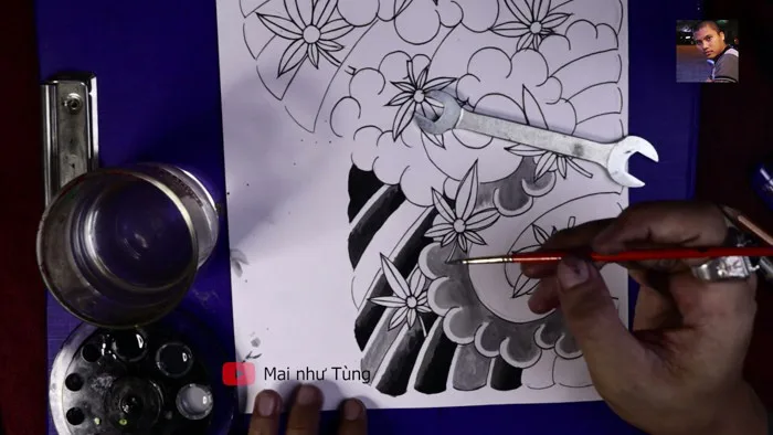 Hướng dẫn vẽ hình xăm nhật cổ - draw tattoo japan - @MTART92