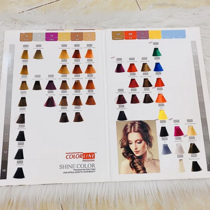 Bảng màu thuốc nhuộm tóc, bảng màu nhuộm tóc COLOR LINE CHO SALON