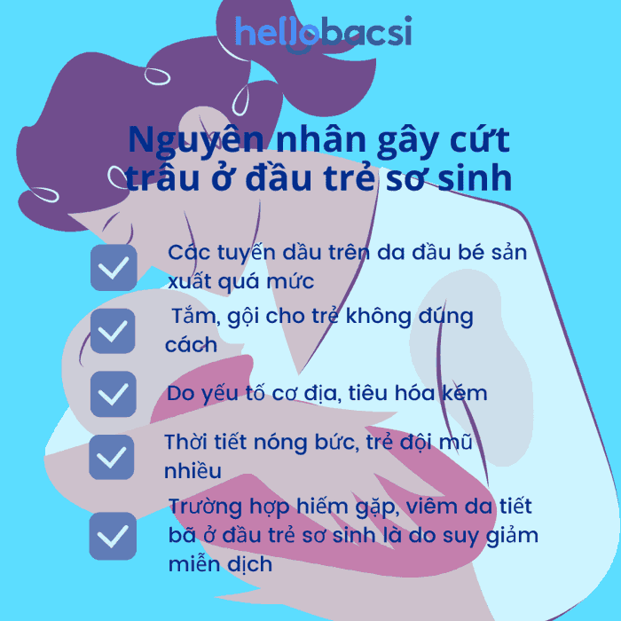 Cứt trâu ở đầu trẻ sơ sinh có tự hết không, cách trị cứt trâu là gì? Cứt trâu ở đầu trẻ sơ sinh có tự hết không, cách trị cứt trâu là gì?