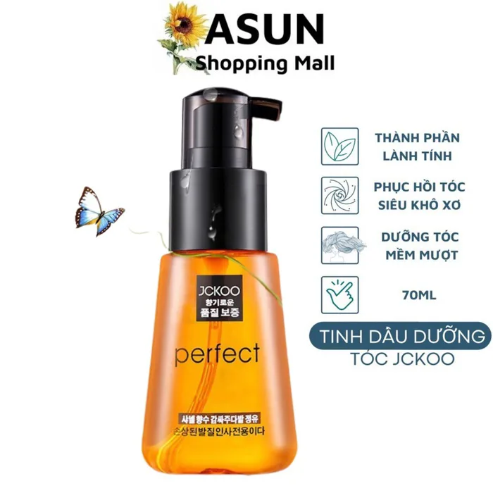 Tinh Dầu Dưỡng Tóc Uốn, Nhuộm, Tóc Khô Xơ Jckoo 70ml Phục Hồi Hư Tổn, Tạo