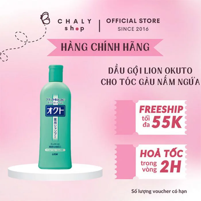 Dầu gội cải thiện gàu, nấm, viêm ngứa da đầu Lion Okuto 215k Nhật rất hiệu  quả | Shop Nhật Chaly