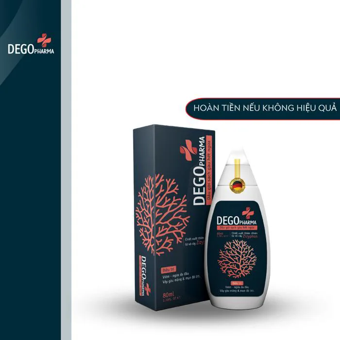 Dầu gội hỗ trợ giảm gàu nấm, trị ngứa da đầu, đầu nhiều gàu, gàu mảng DEGO  PHARMA