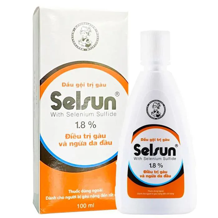 Dầu gội trị gàu Selsun With Selenium Sulfide 1,8%, điều trị nấm da đầu!