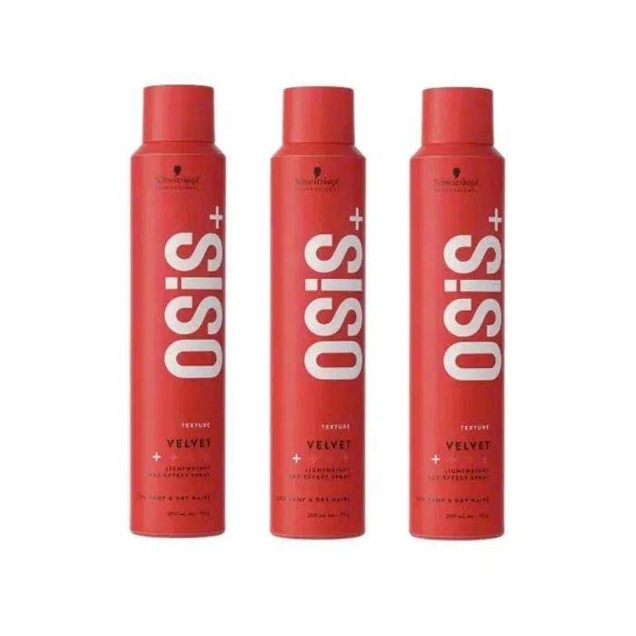 Gôm (keo xịt) Giữ Nếp Tóc Nhẹ Và Bóng Mượt OSIS+ VELVET 200ml