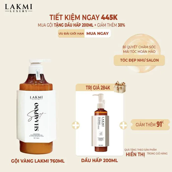 Tặg dầu hấp] Dầu Gội Xả Hấp LAKMI 760ml Phục Hồi Tóc Uốn Nhuộm, Rối Rụng,  Khoẻ Thơm Lâu Chuẩn Salon | Shopee Việt Nam