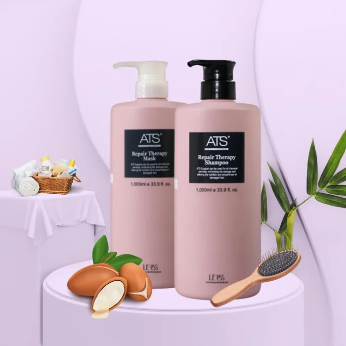 REVIEW CẶP DẦU GỘI HẤP PHỤC HỒI TÓC UỐN NHUỘM ATS REPAIR THERAPY - MỸ PHẨM  TÓC CHÍNH HÃNG GIÁ TỐT NHẤT THỊ TRƯỜNG