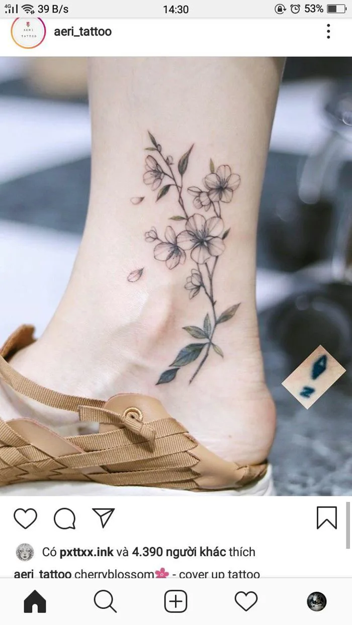 82 Bắp chân nữ ý tưởng | hình xăm hoa, hình xăm nữ, hình xăm cổ chân