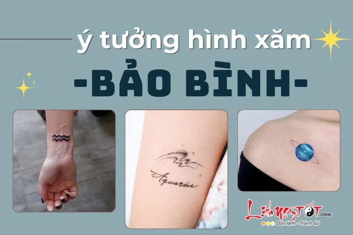 Ý tưởng hình xăm cho cung Bảo Bình siêu ĐỘC lạ, may mắn bám gót