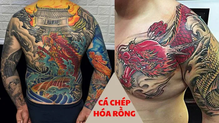 Mẫu Hình Xăm Cá Chép Hóa Rồng Đẹp Nhất 2021