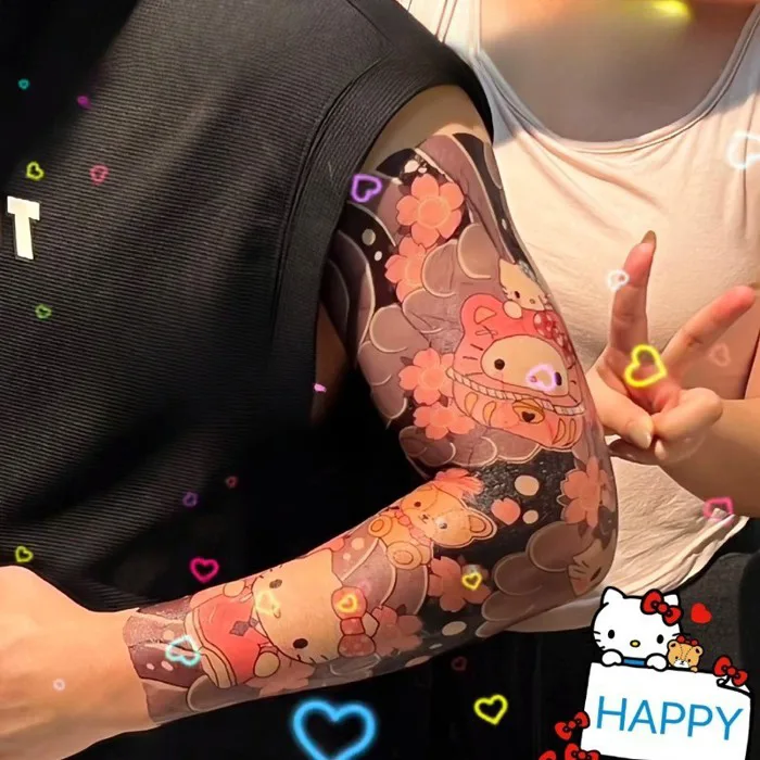 ☄️starryshop☄️Hellokitty Cánh Tay Hoa Hình Xăm Miếng Dán Hoạt Hình Full Cánh  Tay Nam Nữ Chống Thấm Nước Lâu Dài Chống Mài Mòn Cá Tính Hình Xăm Miếng Dán  | Shopee Việt