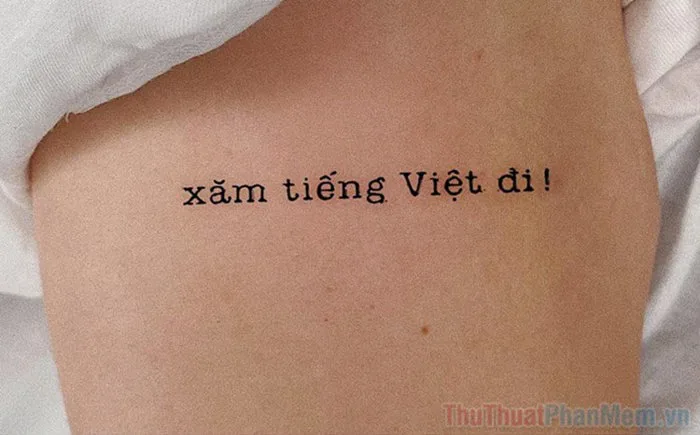 Mẫu hình xăm chữ Tiếng Việt ý nghĩa