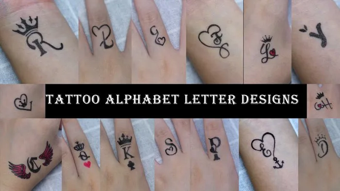 Tổng hợp những mẫu hình xăm chữ cái theo tên đơn giản bằng bút bi| Tattoo  alphabet letter designs