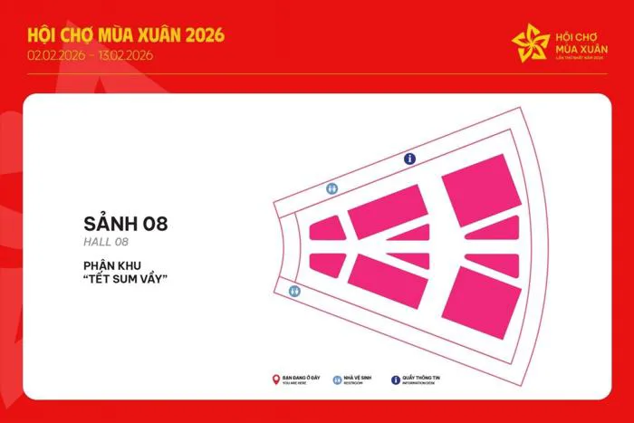 Bản đồ dẫn lối hành trình du xuân xuyên Việt tại 8 phân khu Hội chợ Mùa  Xuân 2026