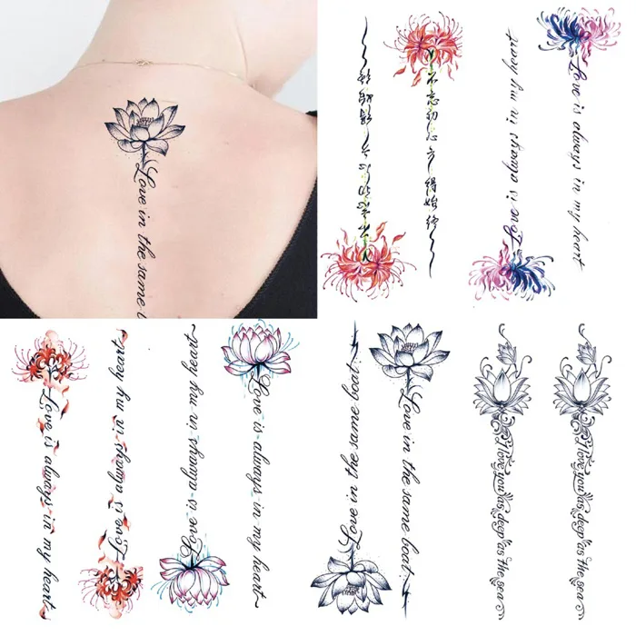 Loại Ngắn Ngày] Hình Xăm Dán Dọc Sống Lưng Chụp Ảnh, Đóng Phim, Dễ Dàng Tẩy  Xóa - Dùng 2-5 Ngày (21x11cm) | Shopee Việt Nam