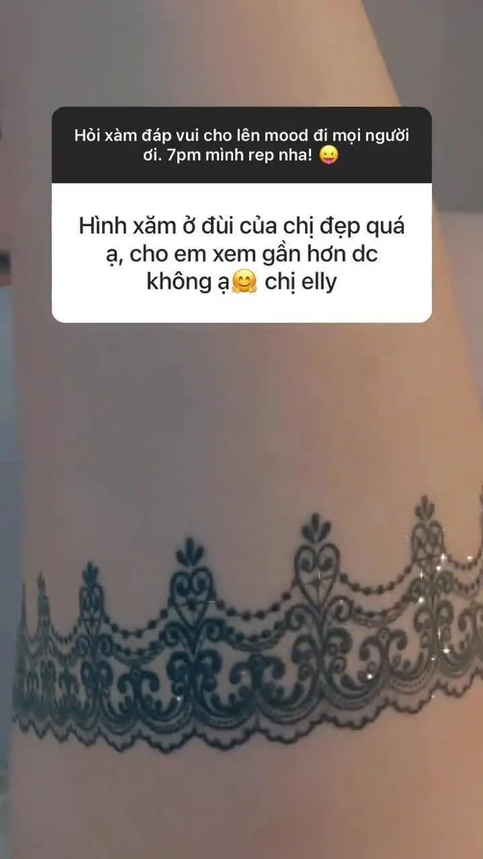 Elly Trần khoe hình xăm quanh đùi - Ngôi sao